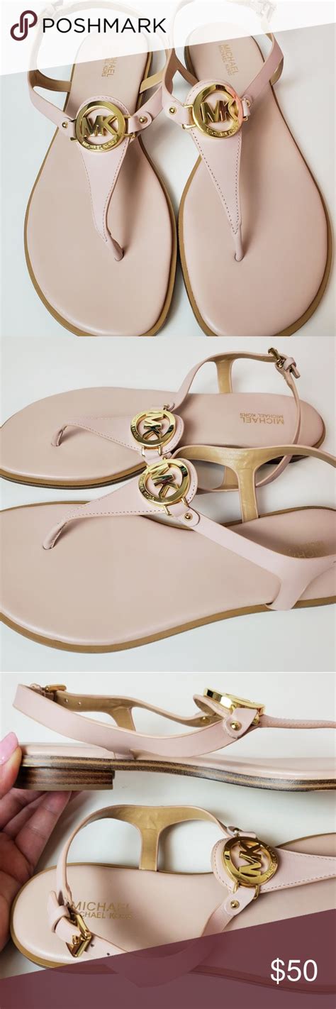 michael kors soft pink sandals.